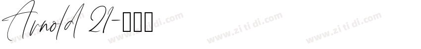 Arnold 21字体转换